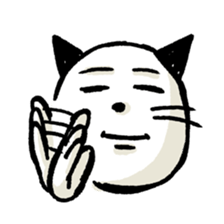 comic face cat sticker #5976642