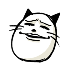 comic face cat sticker #5976643