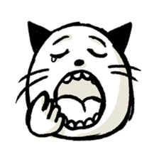 comic face cat sticker #5976644