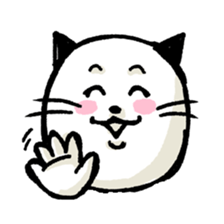 comic face cat sticker #5976645