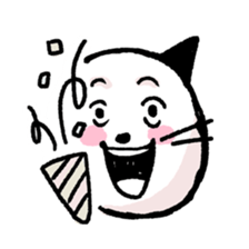 comic face cat sticker #5976646