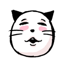 comic face cat sticker #5976647