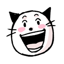 comic face cat sticker #5976648