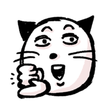 comic face cat sticker #5976649