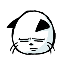 comic face cat sticker #5976651