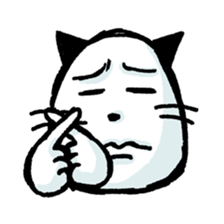 comic face cat sticker #5976652