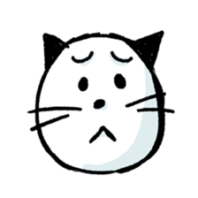comic face cat sticker #5976653
