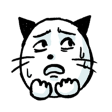 comic face cat sticker #5976654