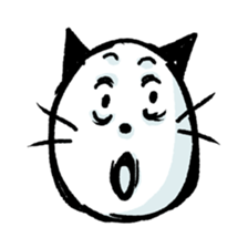 comic face cat sticker #5976656