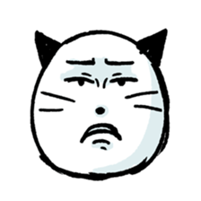 comic face cat sticker #5976658