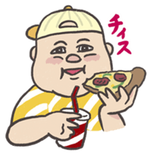 Droll fat man sticker #5976825