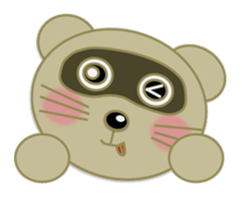"Ponchan" of raccoon sticker #5976848