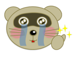 "Ponchan" of raccoon sticker #5976849