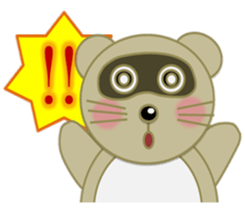 "Ponchan" of raccoon sticker #5976855