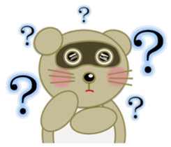 "Ponchan" of raccoon sticker #5976856