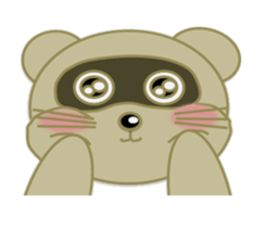 "Ponchan" of raccoon sticker #5976860
