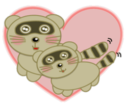 "Ponchan" of raccoon sticker #5976861