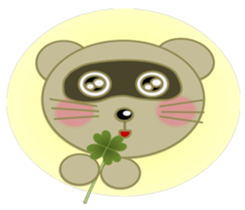 "Ponchan" of raccoon sticker #5976862