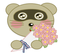 "Ponchan" of raccoon sticker #5976863