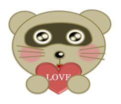 "Ponchan" of raccoon sticker #5976864