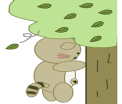 "Ponchan" of raccoon sticker #5976867