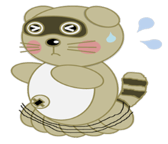 "Ponchan" of raccoon sticker #5976868
