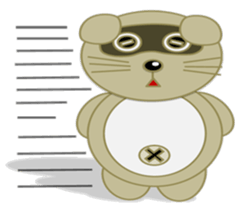 "Ponchan" of raccoon sticker #5976870