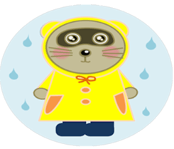 "Ponchan" of raccoon sticker #5976873