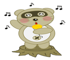 "Ponchan" of raccoon sticker #5976874