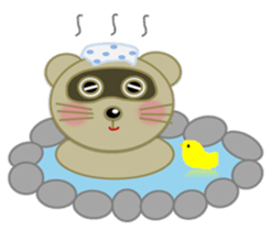 "Ponchan" of raccoon sticker #5976875