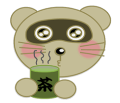"Ponchan" of raccoon sticker #5976876