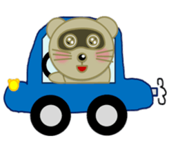 "Ponchan" of raccoon sticker #5976879