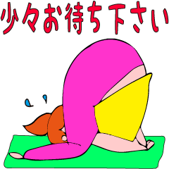 Posing yoga of cute girl