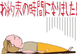 Posing yoga of cute girl sticker #5977608