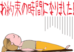 Posing yoga of cute girl sticker #5977608