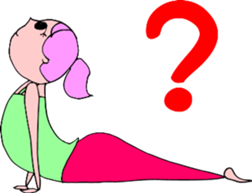 Posing yoga of cute girl sticker #5977638