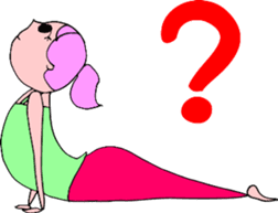 Posing yoga of cute girl sticker #5977638