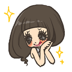 Cute girls stickers 2