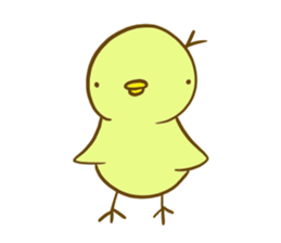 edamame' color little bird sticker #5979480