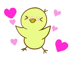 edamame' color little bird sticker #5979481
