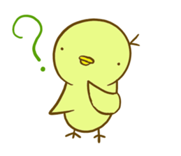 edamame' color little bird sticker #5979483