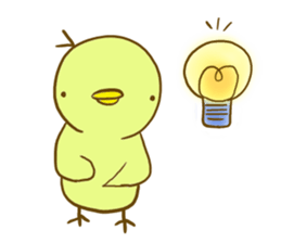 edamame' color little bird sticker #5979484