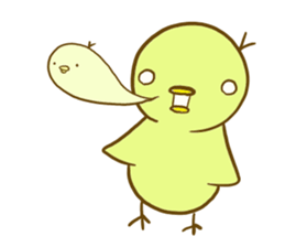 edamame' color little bird sticker #5979485