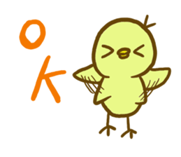 edamame' color little bird sticker #5979486