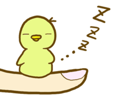 edamame' color little bird sticker #5979488