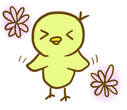 edamame' color little bird sticker #5979490