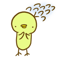 edamame' color little bird sticker #5979491