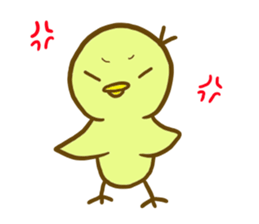 edamame' color little bird sticker #5979493