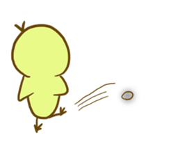 edamame' color little bird sticker #5979494