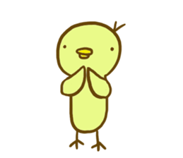 edamame' color little bird sticker #5979495